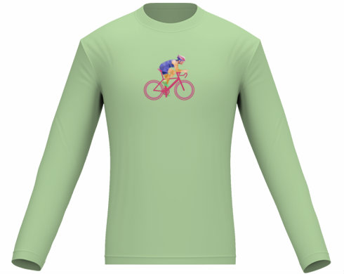 Cyklista Pánské tričko dlouhý rukáv - černá