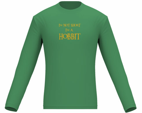 I′m Hobbit Pánské tričko dlouhý rukáv - černá