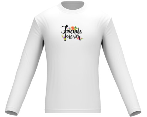 Friends forever Pánské tričko dlouhý rukáv - černá