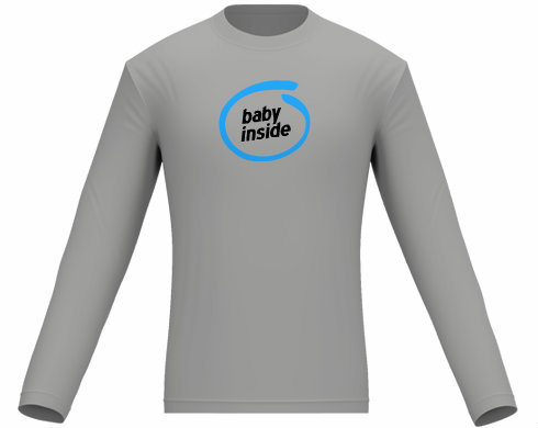 Baby Inside Pánské tričko dlouhý rukáv - černá