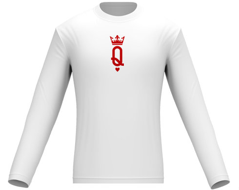 Q as queen Pánské tričko dlouhý rukáv - černá