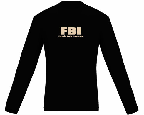 FBI Pánské tričko dlouhý rukáv - černá