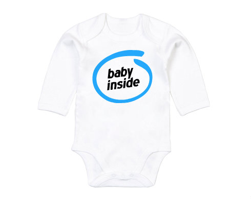Baby Inside Dětské body dlouhý rukáv BIO - Bílá
