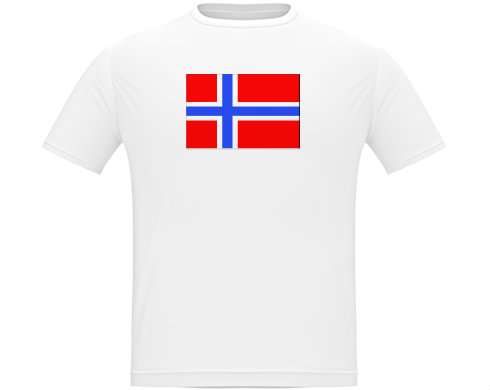 Norsko Pánské tričko Classic - Bílá
