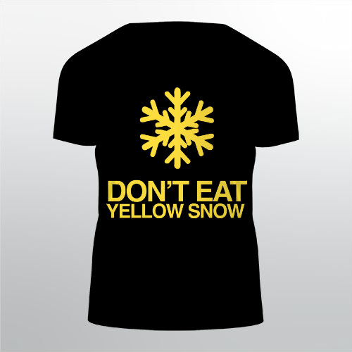 DONT EAT YELLOW SNOW Pánské tričko Classic - Bílá