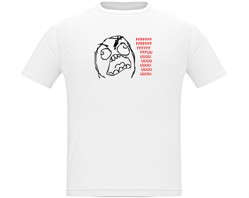 MEME Rage guy Pánské tričko Classic - Bílá