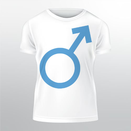 Muž pohlaví symbol Pánské tričko Classic - Bílá