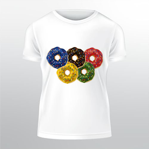 Donut olympics Pánské tričko Classic - Bílá