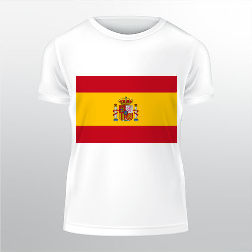 Španělská vlajka Pánské tričko Classic - Bílá