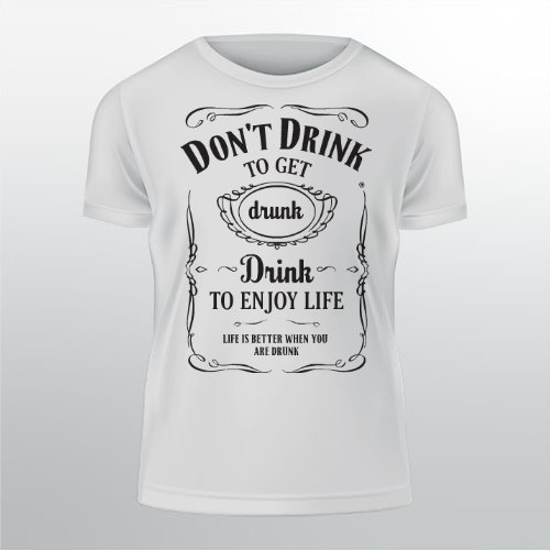 Drink to Enjoy Life Pánské tričko Classic - Bílá