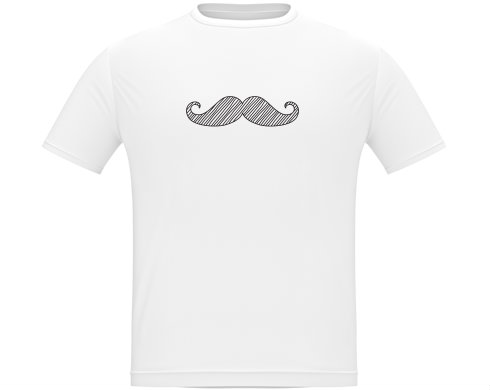 knír movember Pánské tričko Classic - Bílá