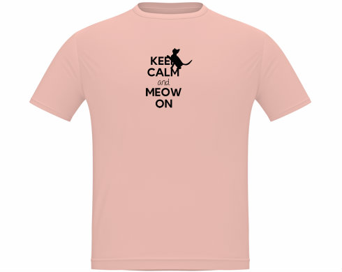 Keep calm and meow on Pánské tričko Classic - Bílá