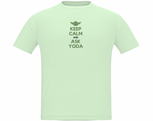 Keep calm and ask yoda Pánské tričko Classic - Bílá