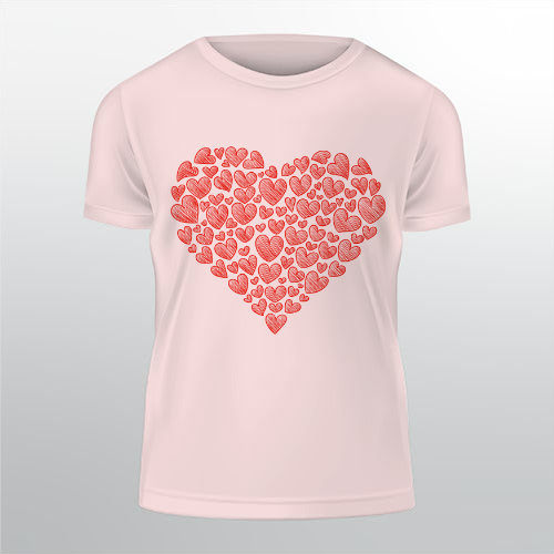 Zamilované srdce Pánské tričko Classic - Bílá
