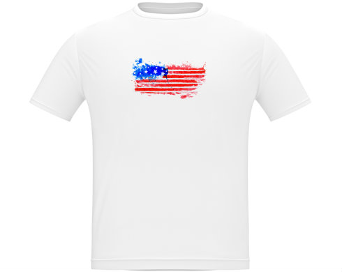 USA water flag Pánské tričko Classic - Bílá