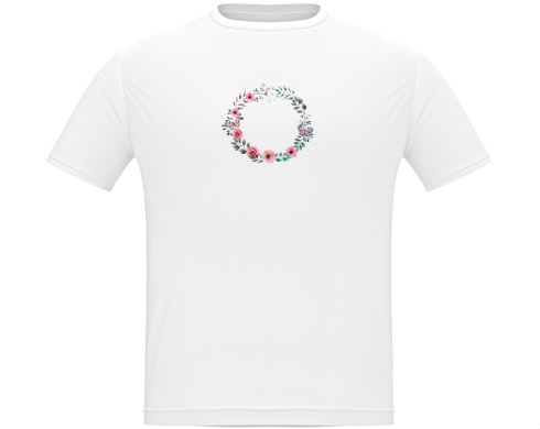 Květinový rámeček Pánské tričko Classic - Bílá