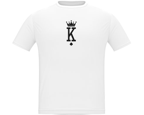 K as King Pánské tričko Classic - Bílá