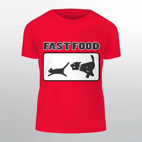 Fast food Pánské tričko Classic - Bílá