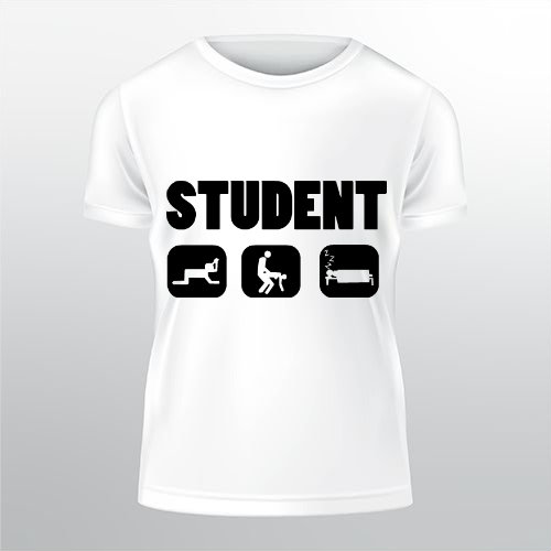 Student Pánské tričko Classic - Bílá