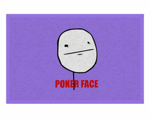 Poker face Rohožka - Bílá