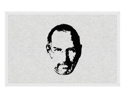 Steve Jobs Rohožka - Bílá