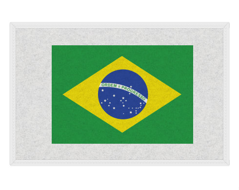 Brazilská vlajka Rohožka - Bílá