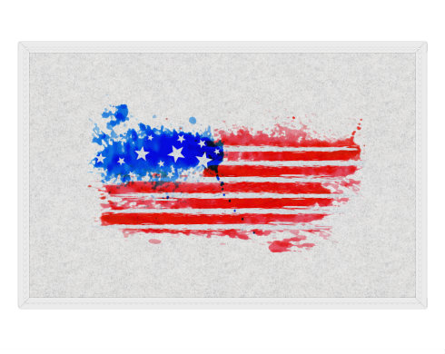 USA water flag Rohožka - Bílá