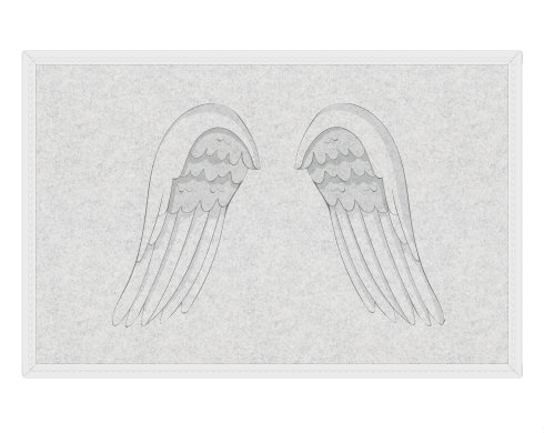 Andělská křídla Rohožka - Bílá