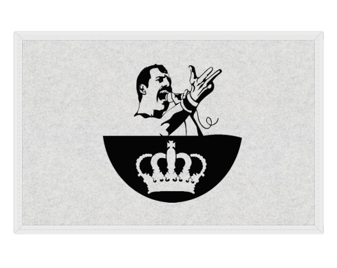 Freddie Mercury - Queen Rohožka - Bílá