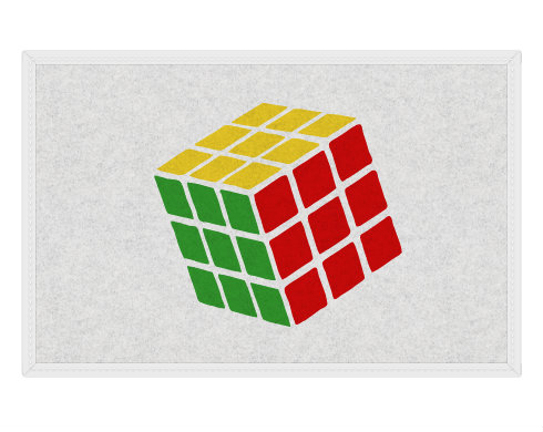 Rubikova kostka Rohožka - Bílá