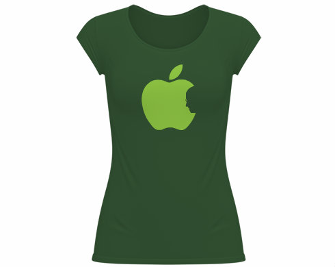 Apple Jobs Dámské tričko velký výstřih - Bílá