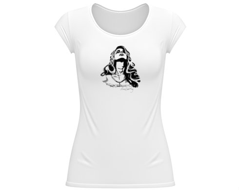 Lana Del Rey Dámské tričko velký výstřih - Bílá