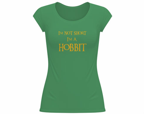 I′m Hobbit Dámské tričko velký výstřih - Bílá