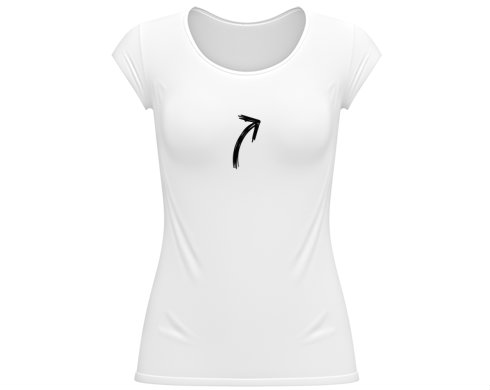 Šipka Dámské tričko velký výstřih - Bílá