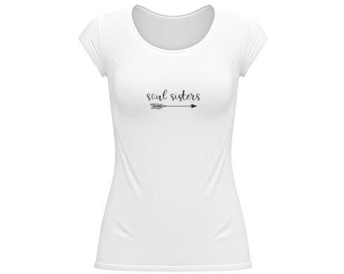 Soul sisters Dámské tričko velký výstřih - Bílá