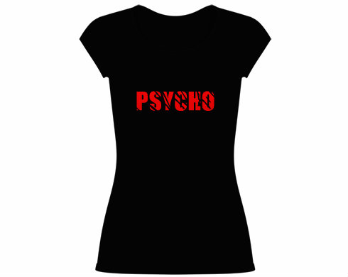 Psycho Dámské tričko velký výstřih - Bílá