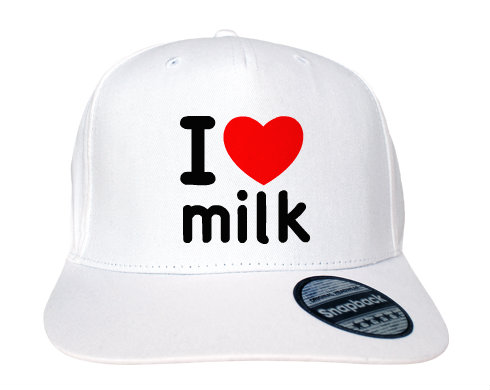 I Love milk Kšiltovka Snapback Rapper - černá