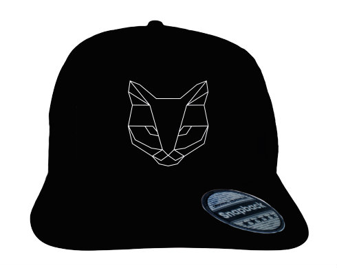 Cat polygon Kšiltovka Snapback Rapper - černá