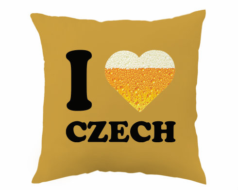 I love czech beer Polštář - bílá
