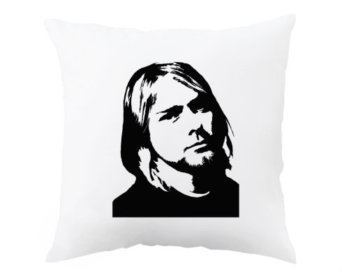 Kurt Cobain Polštář - bílá