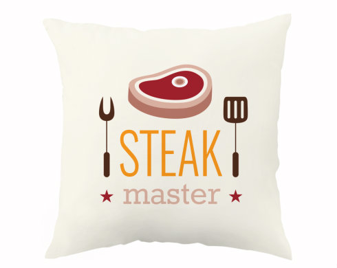 Steak master Polštář - bílá