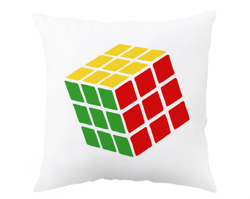 Rubikova kostka Polštář - bílá