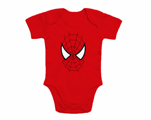 Spiderman Dětské body krátký rukáv premium - Bílá