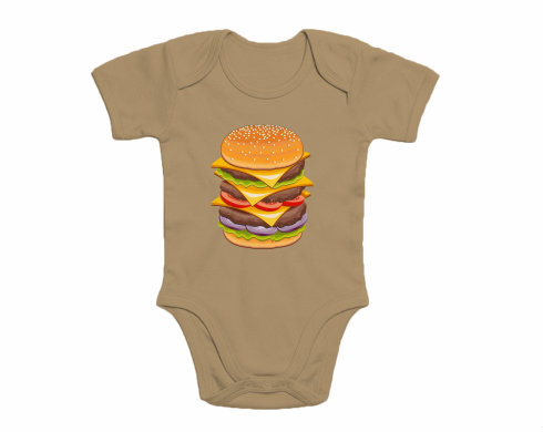 Hamburger Dětské body krátký rukáv premium - Bílá