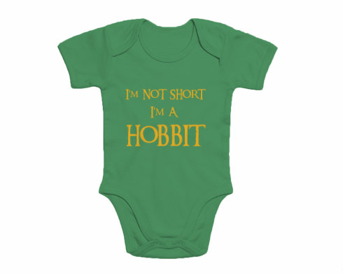 I′m Hobbit Dětské body krátký rukáv premium - Bílá