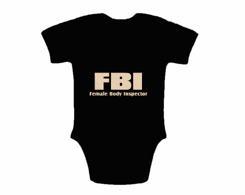 FBI Dětské body krátký rukáv premium - Bílá
