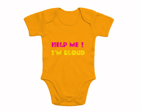 Help me! I`m Blond Dětské body krátký rukáv premium - Bílá
