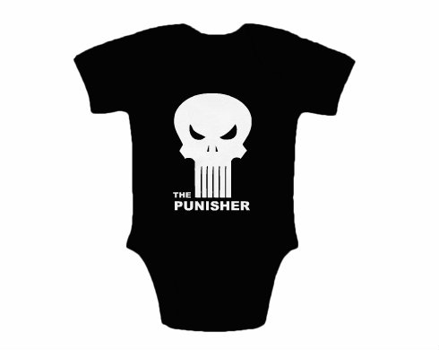 The Punisher Dětské body krátký rukáv premium - Bílá