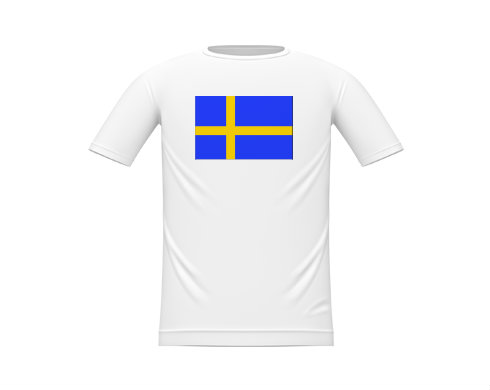Švédsko Dětské tričko - Bílá