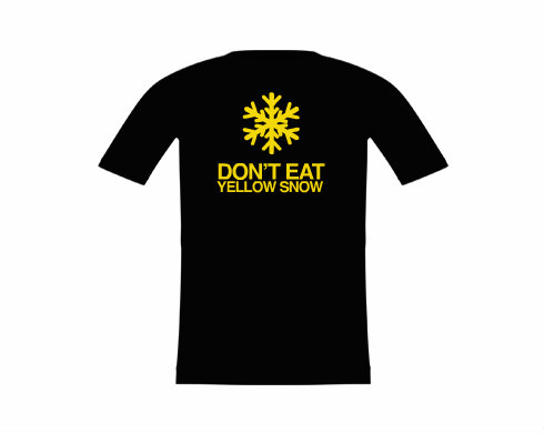 DONT EAT YELLOW SNOW Dětské tričko - Bílá